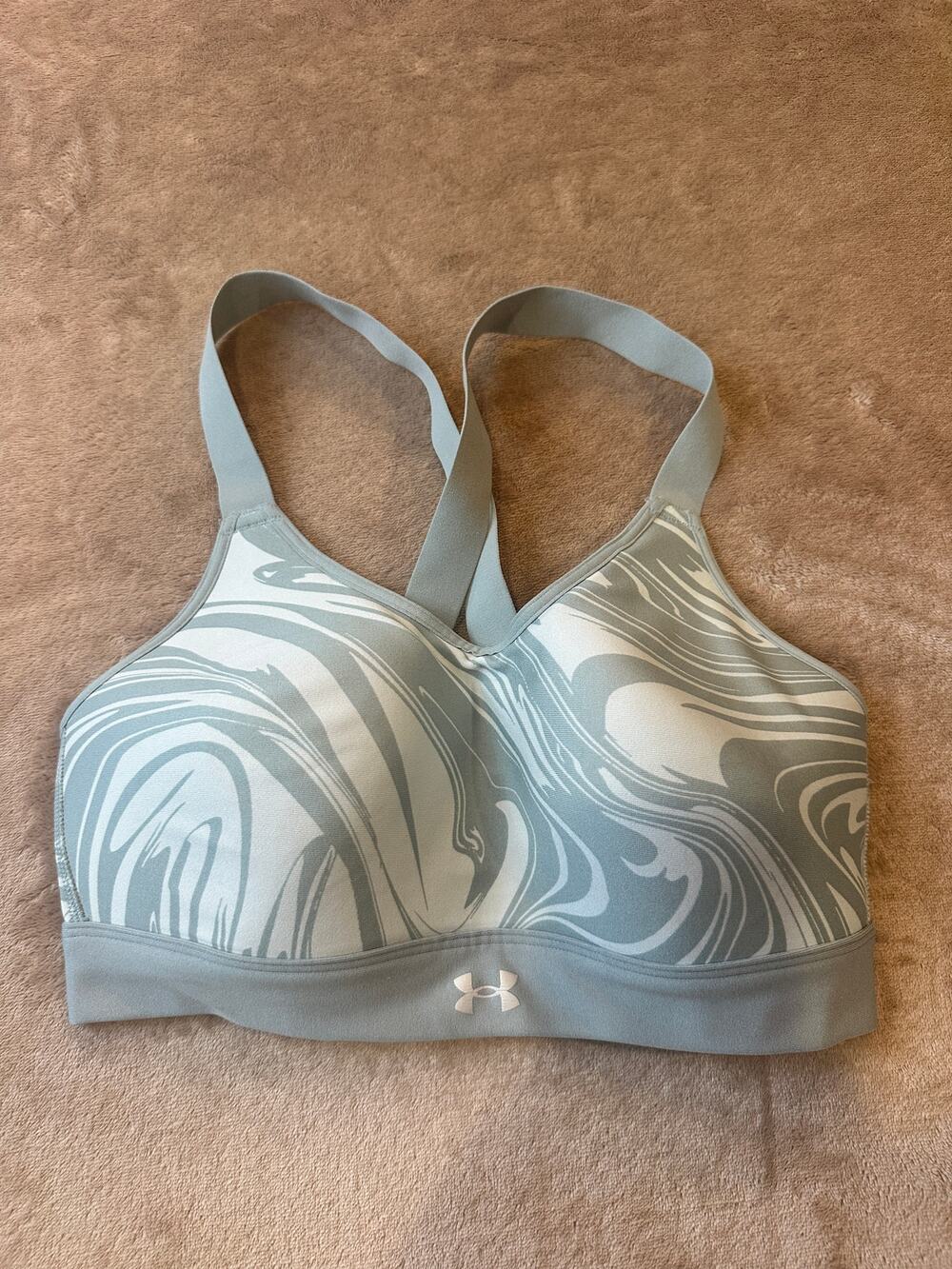 Under Armour Medium green Marble Crossback Sports Bra NWOT